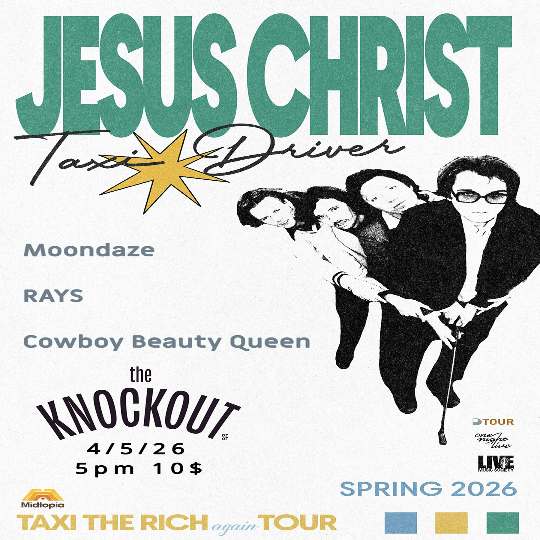 MATINEE SHOW : JESUS TAXI DRIVER (DENVER COLORADO) ‘TAXI THE RICH AGAIN TOUR 2026’ + MOONDAZE + RAYS + COWBOY BEAUTY QUEEN