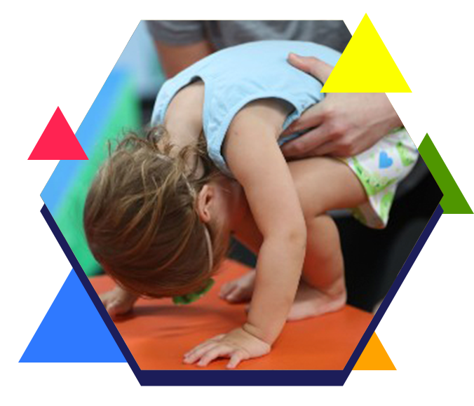 Preschool Gymnastic class baby walking