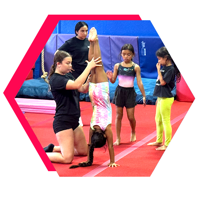 Advanced Handstand on Gymnastics floor