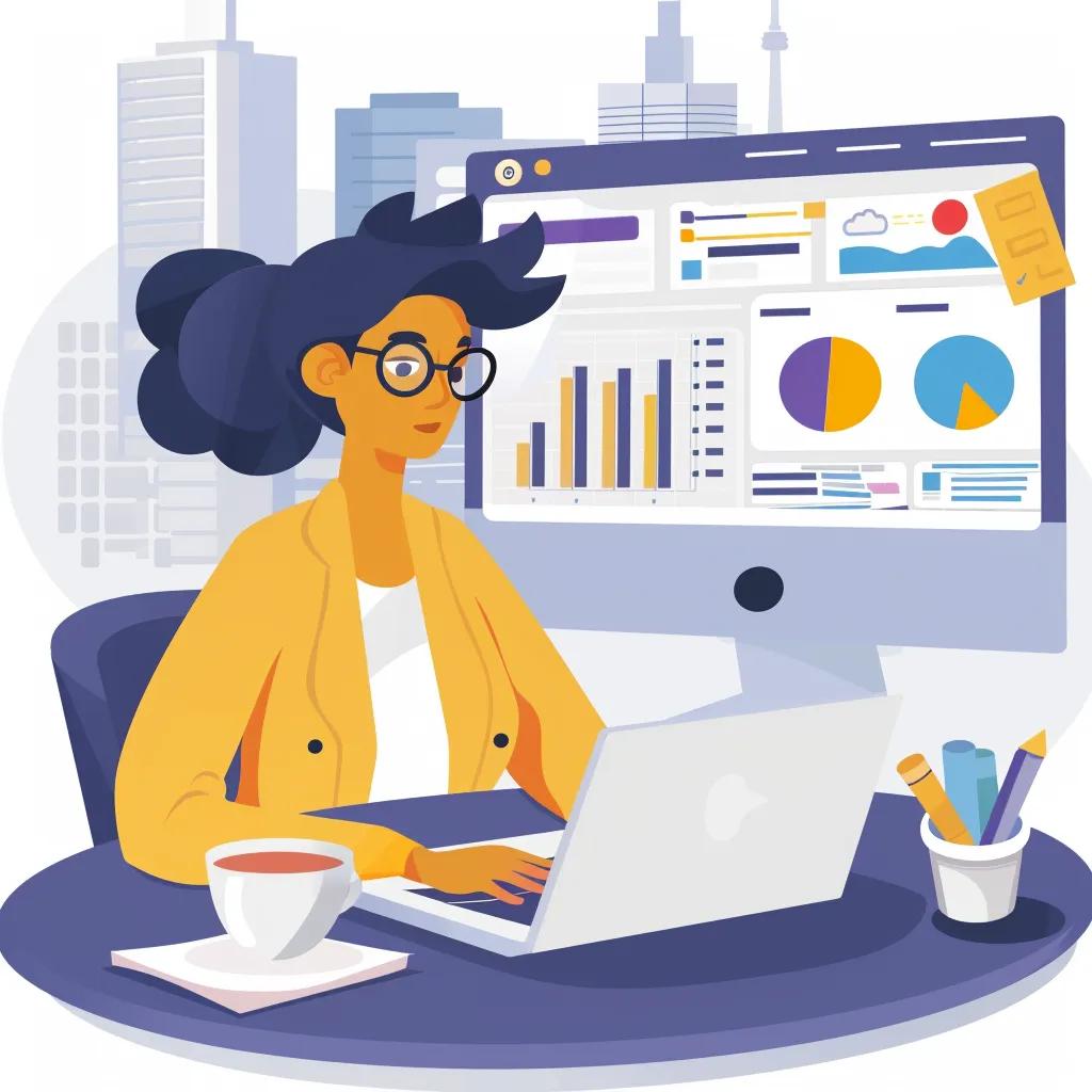 Person analyzing local keyword data for SEO strategies with a Toronto map in the background