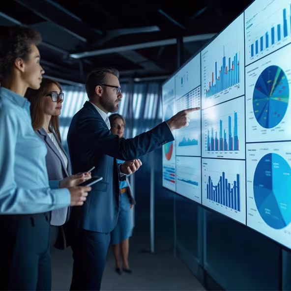 image of diverse team brainstorming (for an ai saas company)