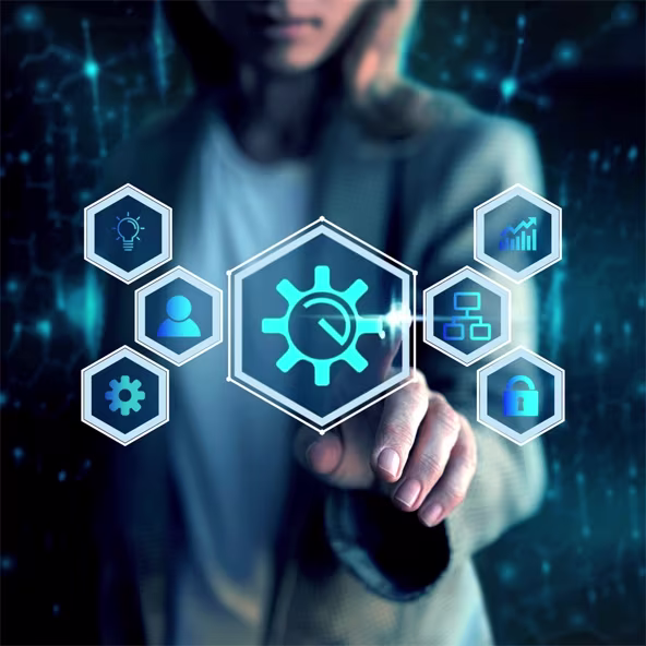 image of diverse team brainstorming (for an ai saas company)