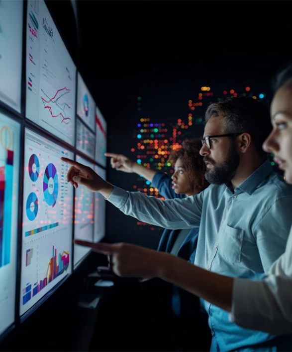 image of diverse team brainstorming (for an ai saas company)