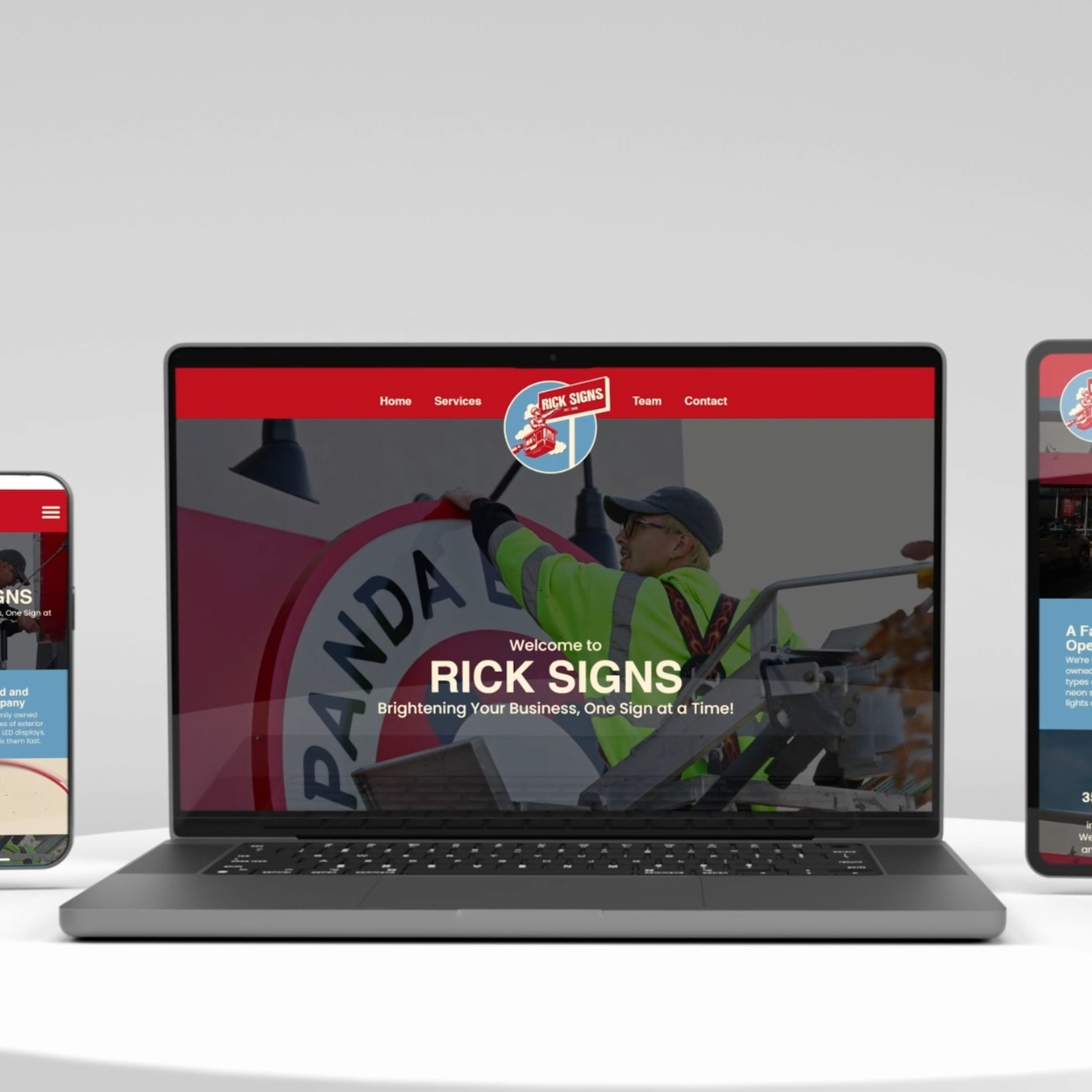 Laptop website mockup