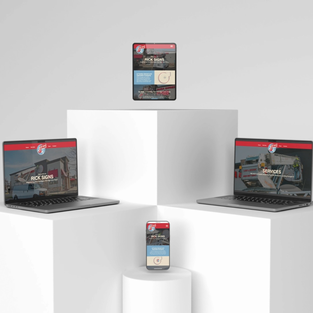 device website mockups