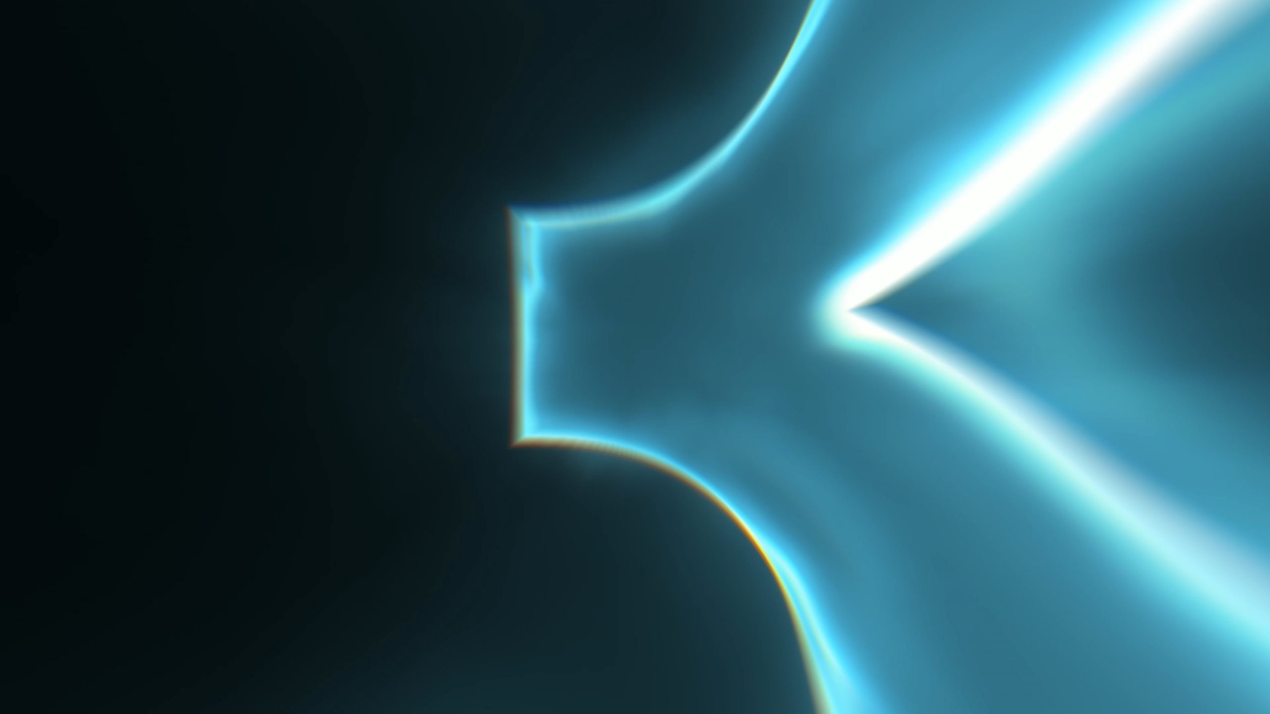 Glowing cyan light ribbons on a dark background, from the Identity Start motion graphics banner