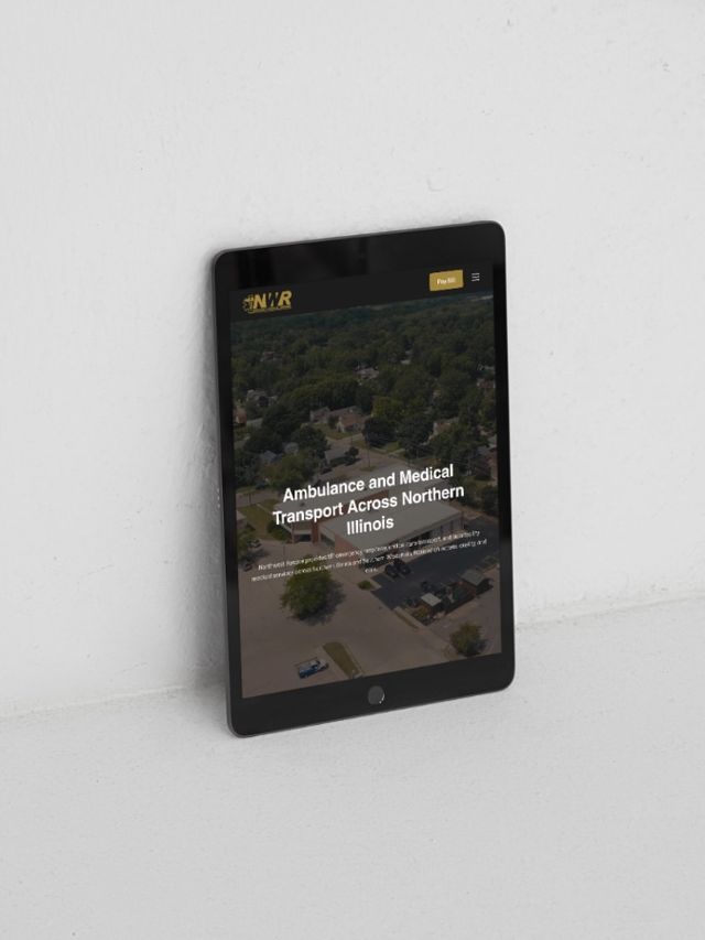 Northwest Rescue website homepage displayed on a tablet, designed by Identity Start.