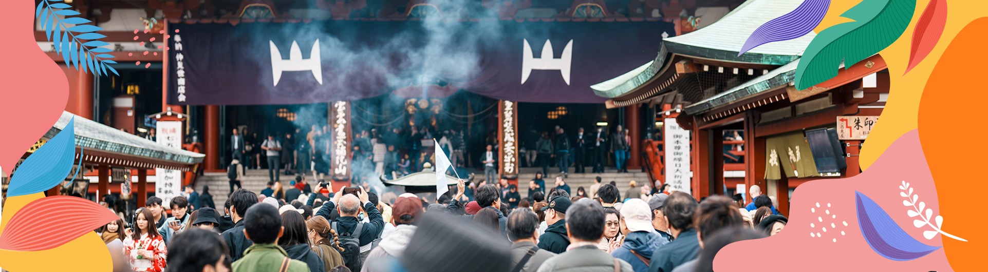 A large group of volunteers participating in the JTB Brighter Earth Project in Hawaii, gathering outdoors under a bright blue sky to promote environmental awareness.
