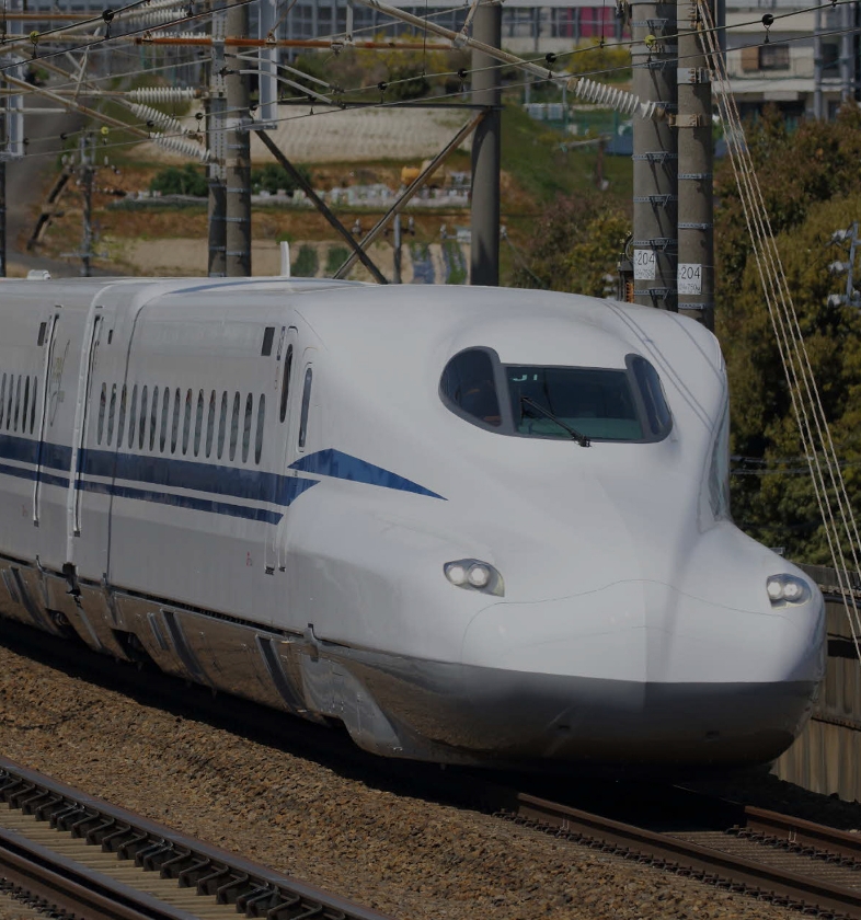 Collage of Japan’s Shinkansen bullet trains and Tokyo Station