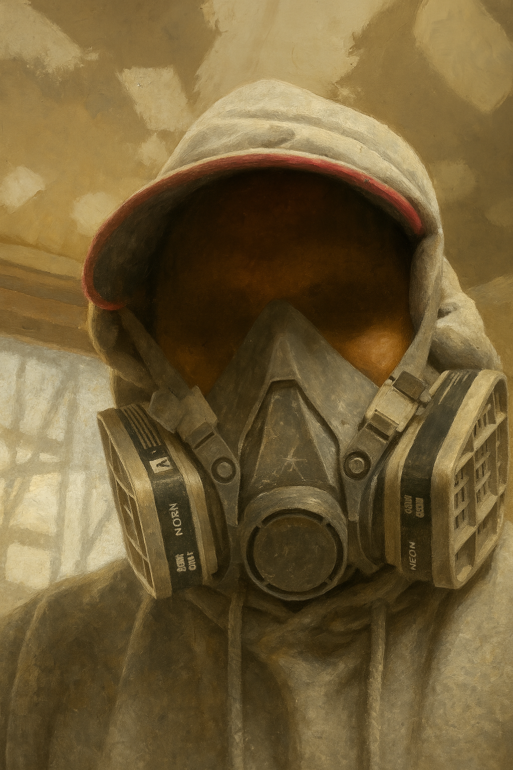 A Stone Fabricator wearing double filtered mask