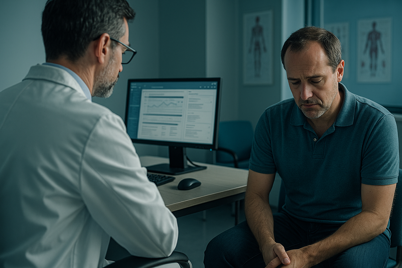 image of job applicants in a discussion at a medical clinic