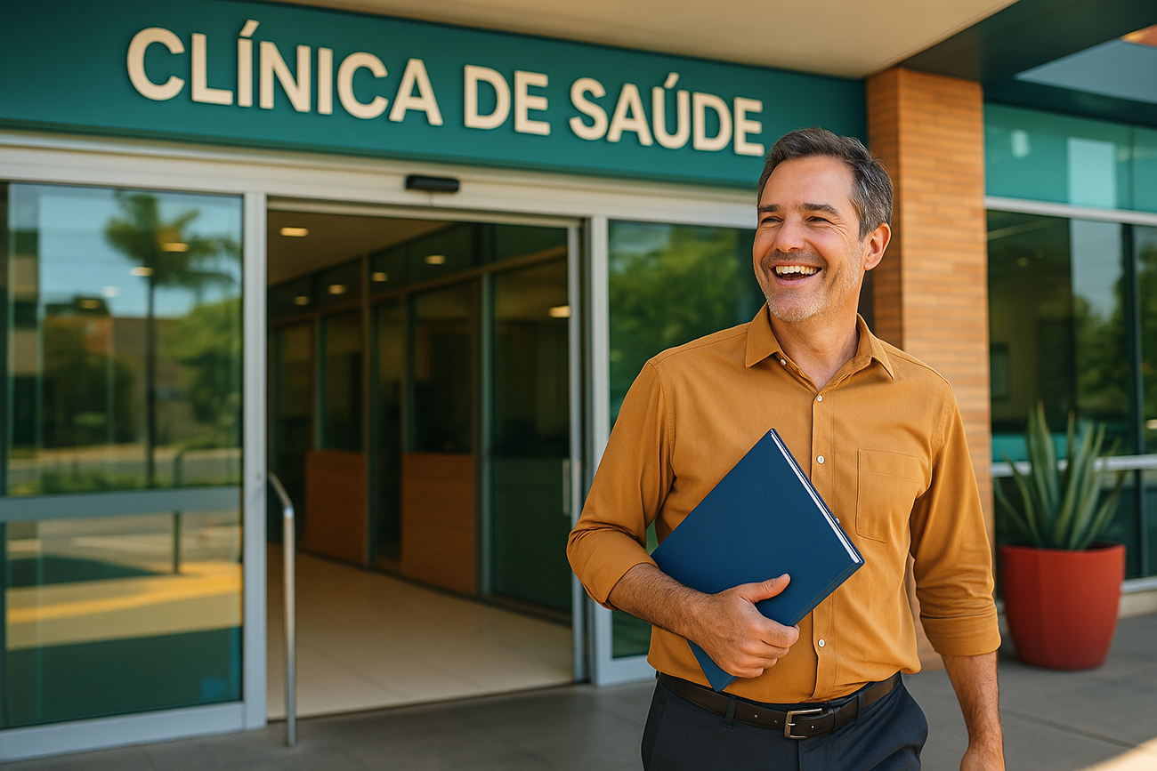 image of job applicants in a discussion at a medical clinic