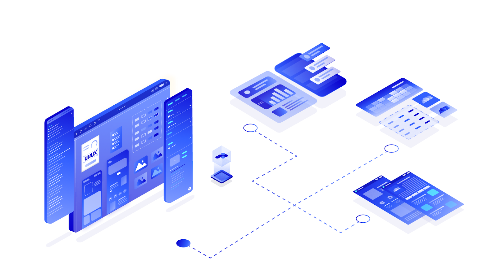 An illustration made by Devhaus showcasing an integrated martech stack