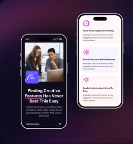 Creative services mobile website design featuring a project enquiry form.