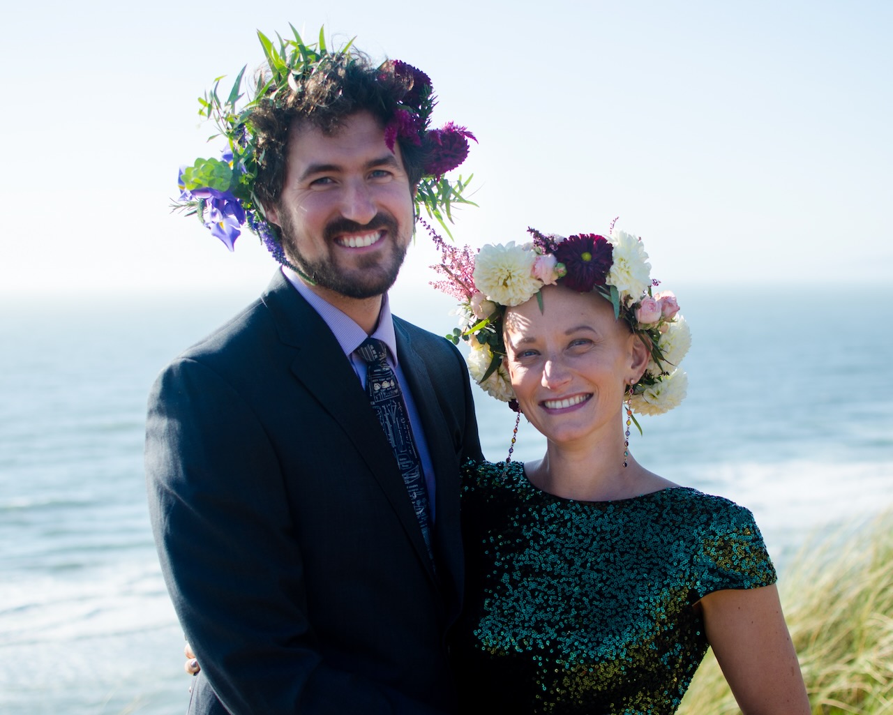 A picture of Ben and his wife Grace on their wedding day