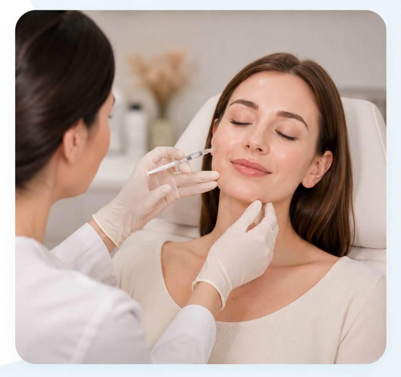 Dermal fillers treatment session