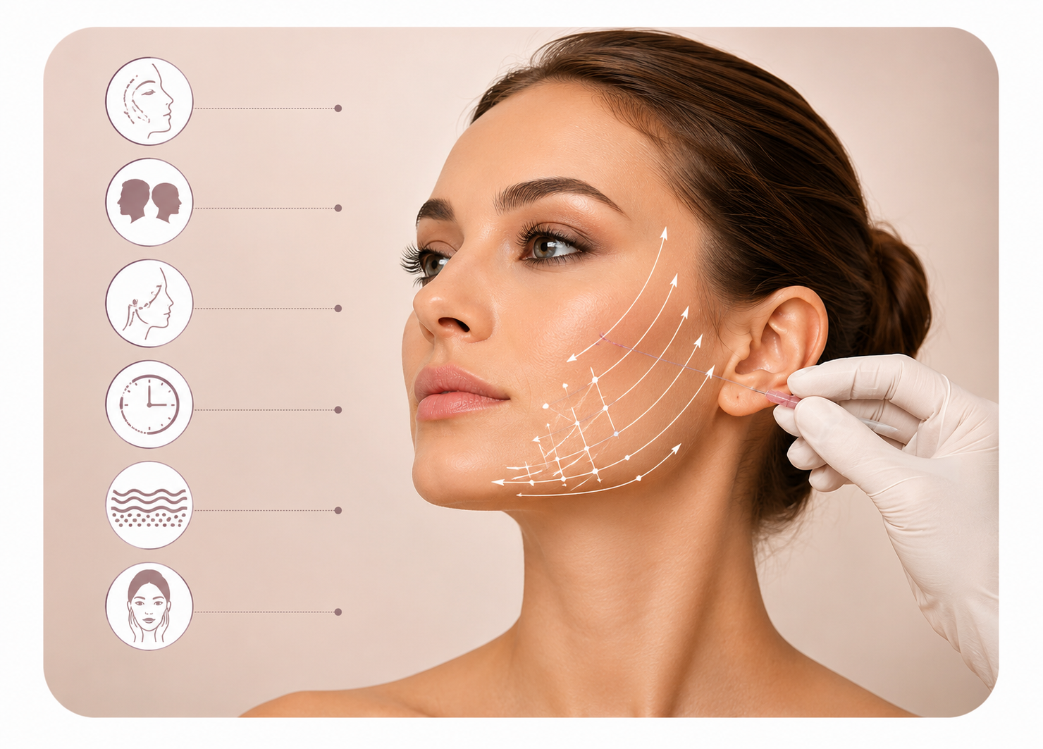 Thread lift procedure technique