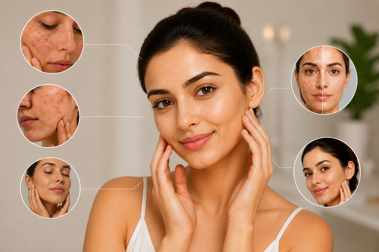 candidate with glowing even-toned skin