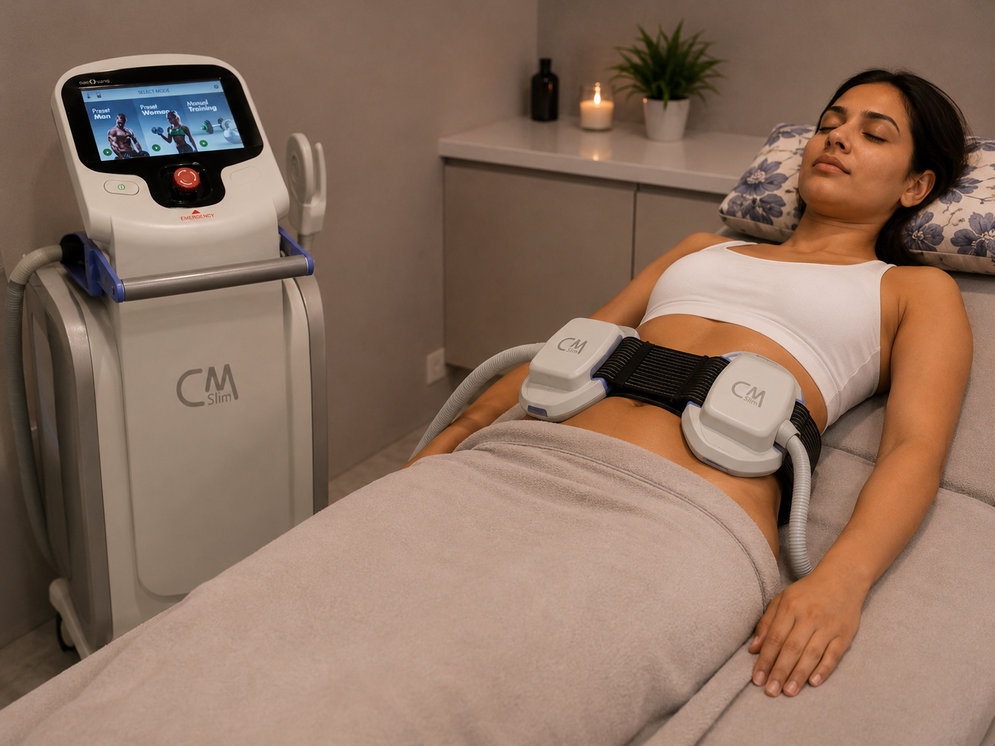 Emslim HI-EMT muscle stimulation technology