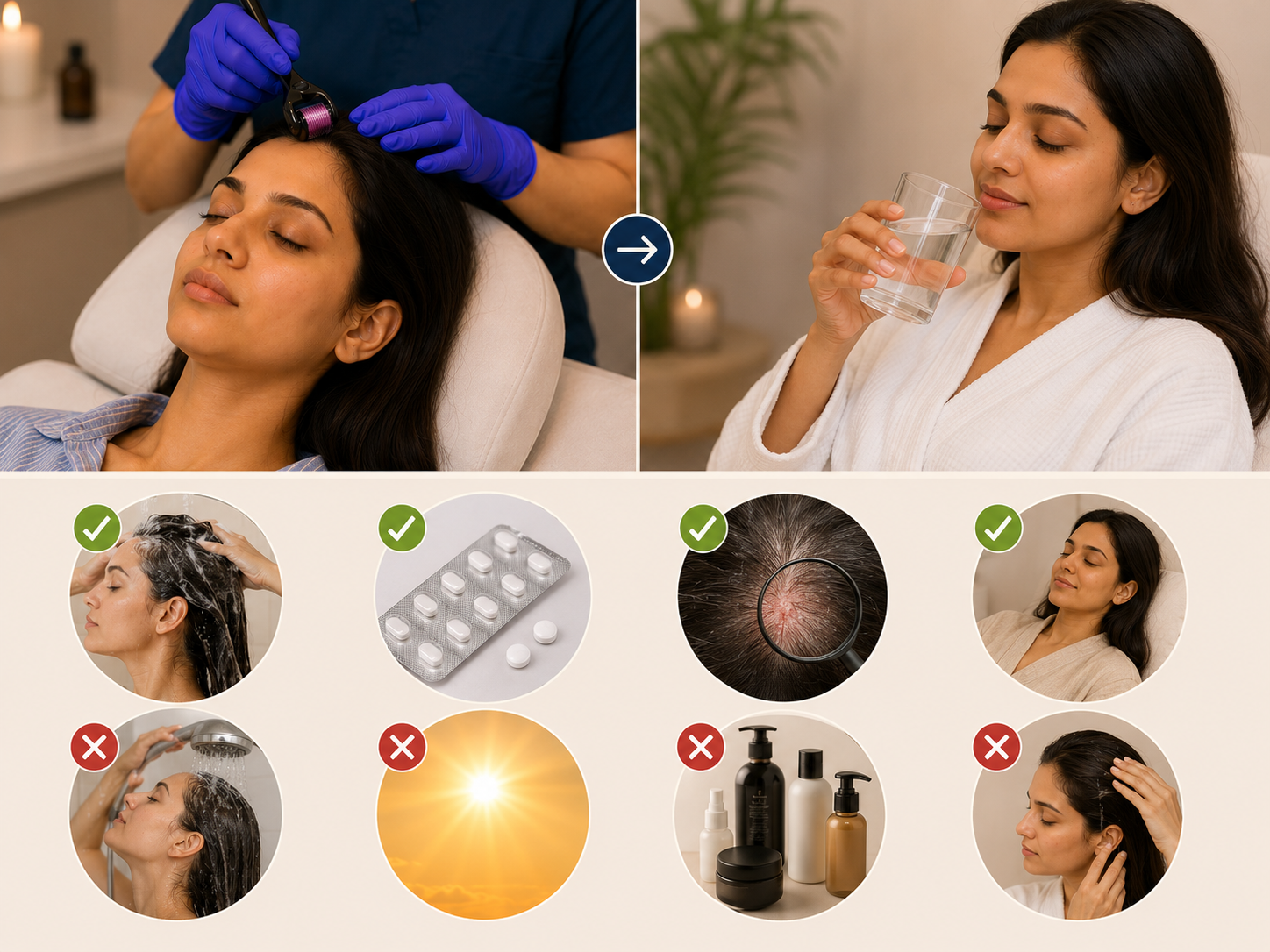 Dermaroller hair treatment results