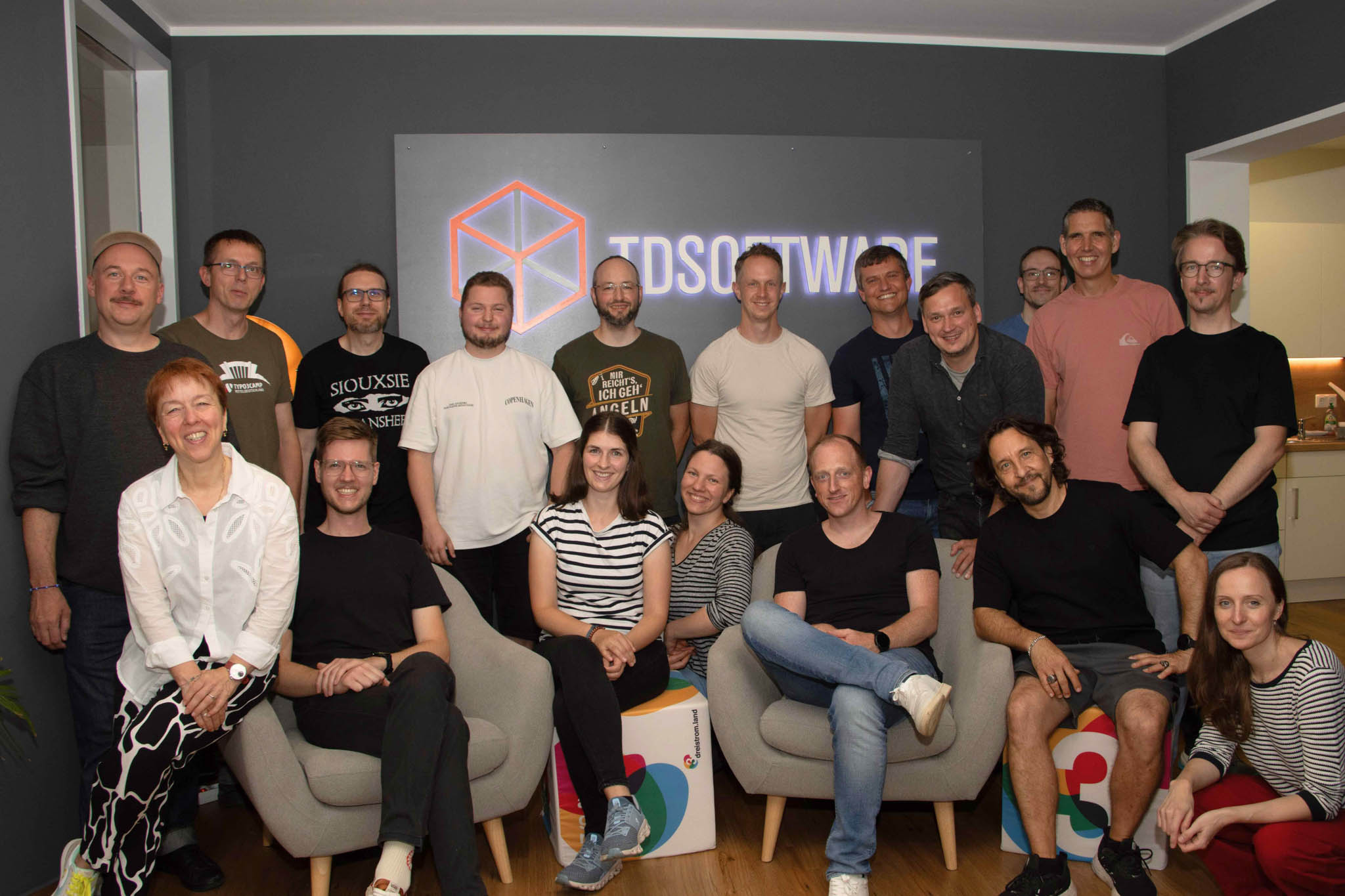 Das Bild zeigt das Team der TDSoftware GmbH im Jenaer Büro.