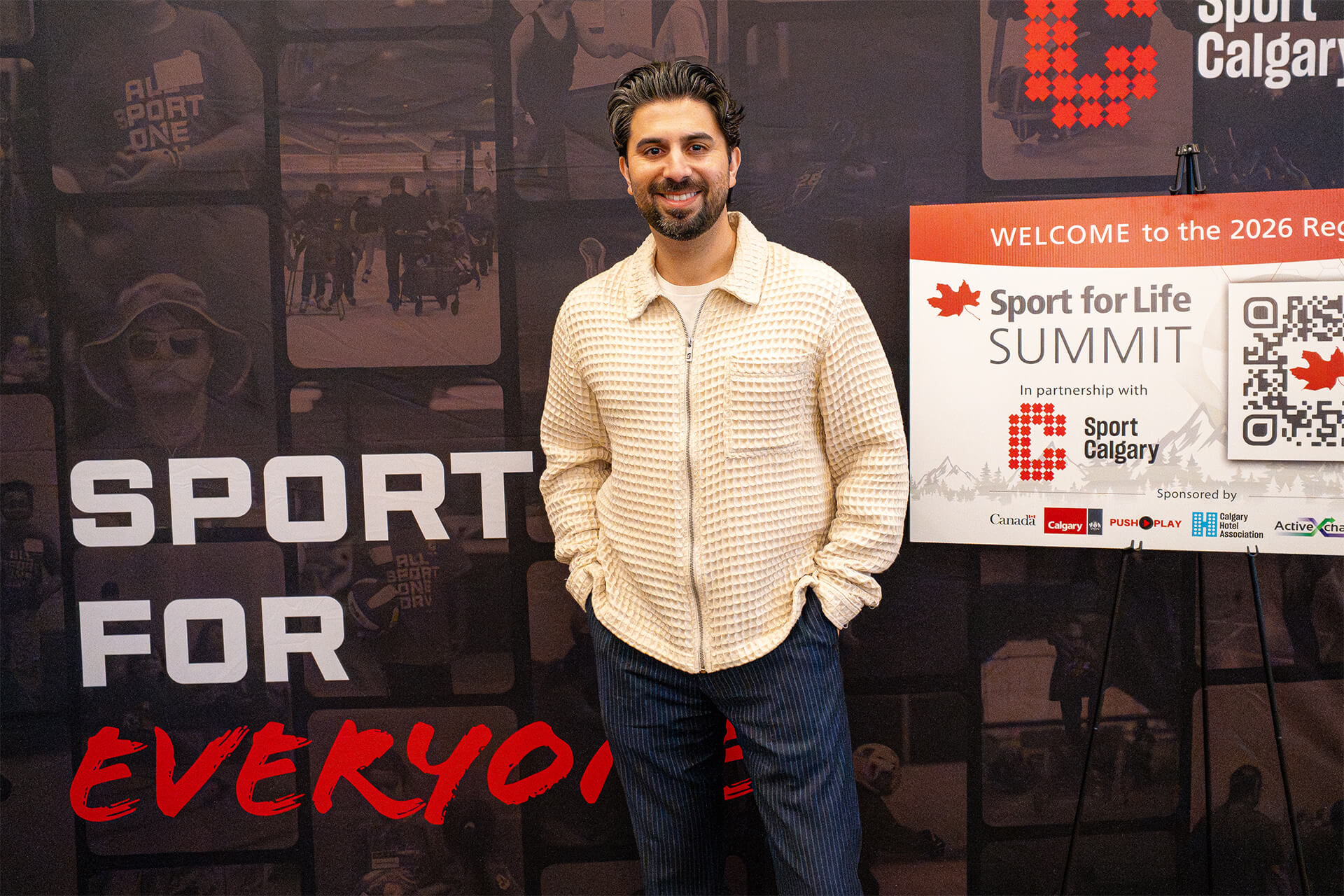 Professional headshot of Sport for Life Summit attendee during national sport conference media coverage.