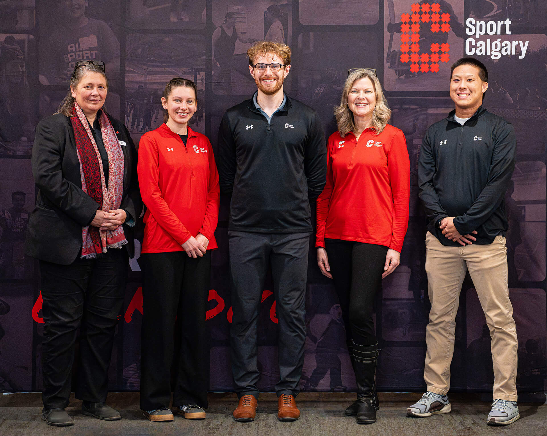 Sport Calgary representatives photographed during Sport for Life Summit partnership activation and leadership gathering.