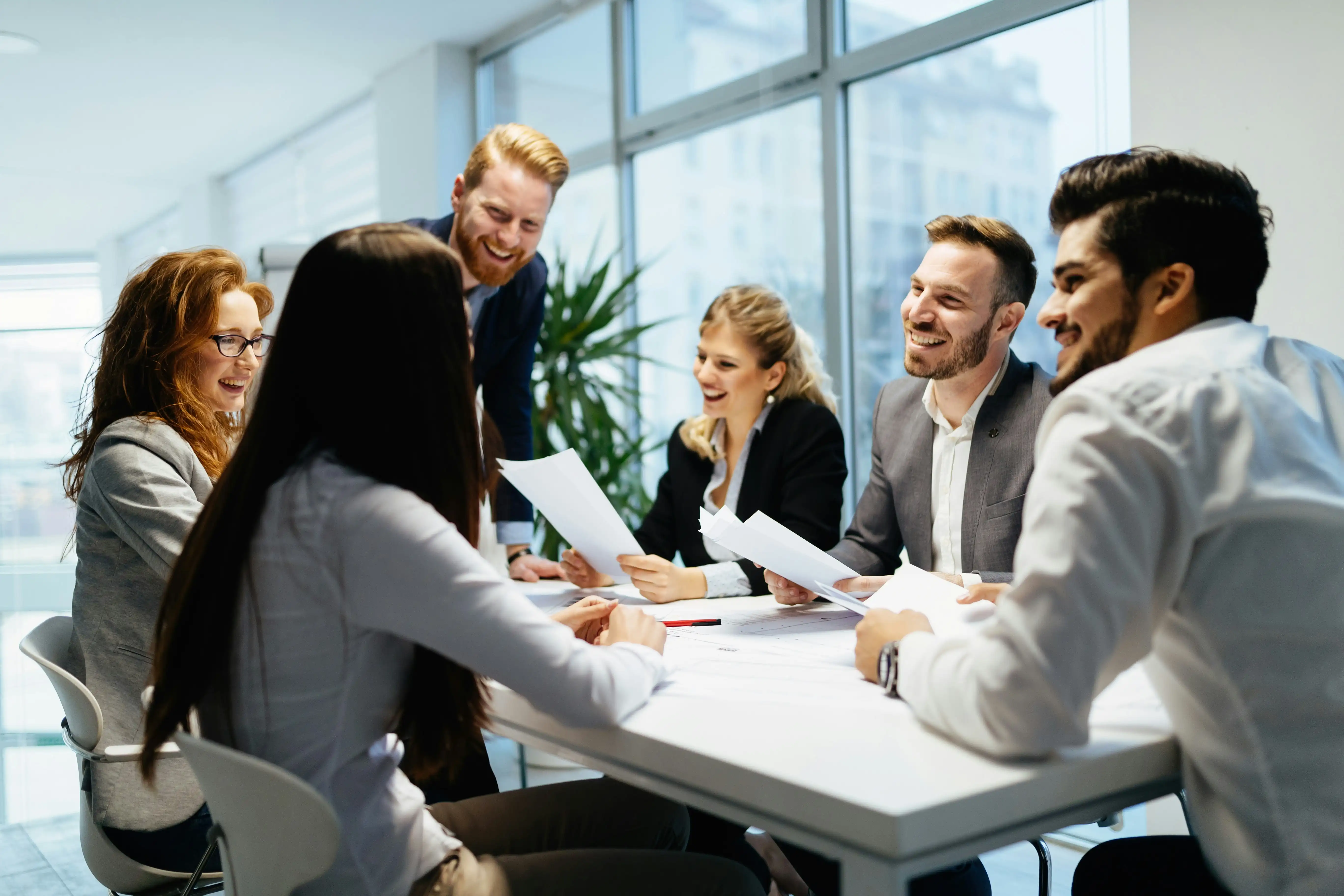 Team arbeitet mit starken Unternehmenswerten gut zusammen