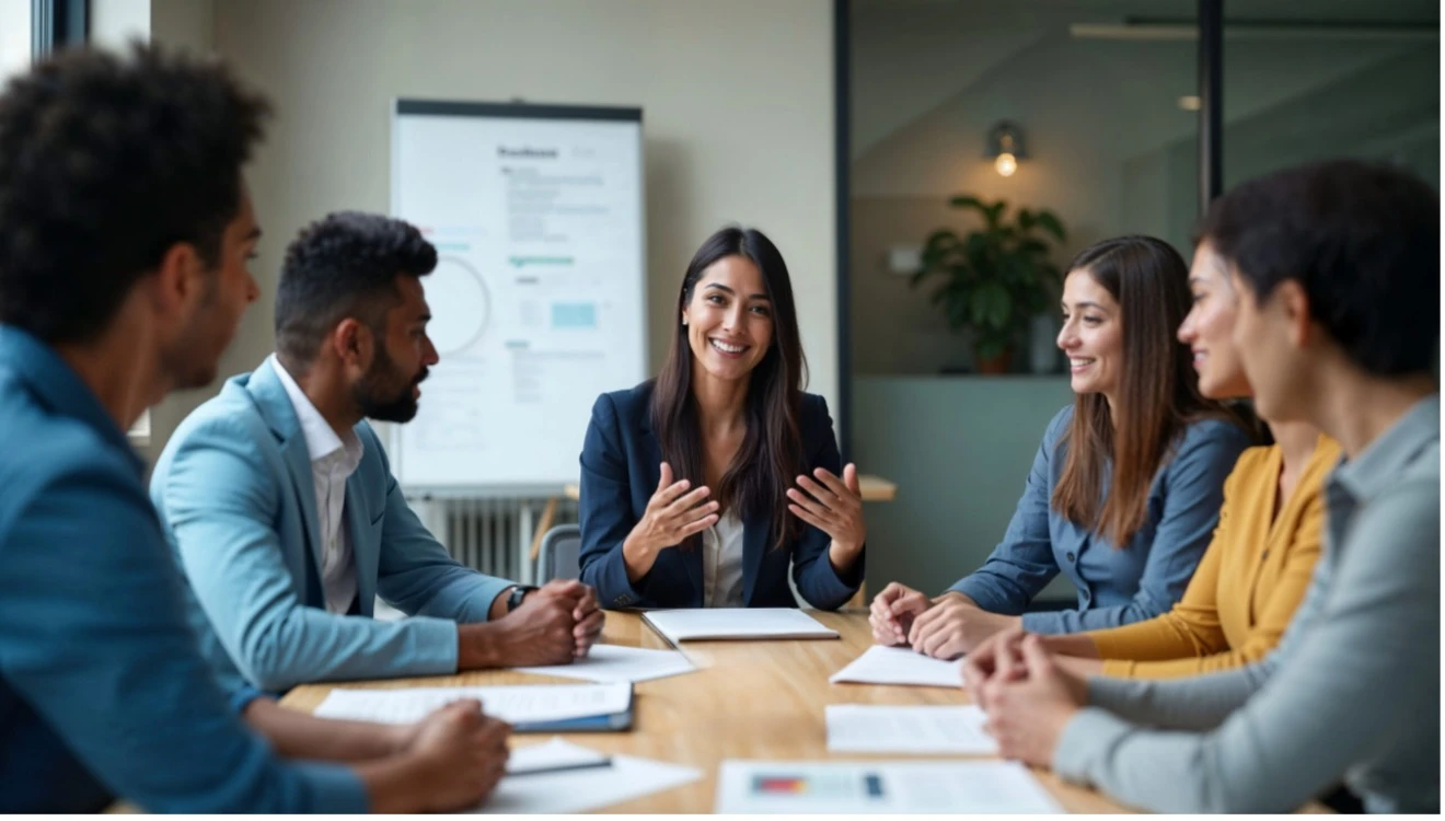 Team spricht gemeinsam über Widerstände