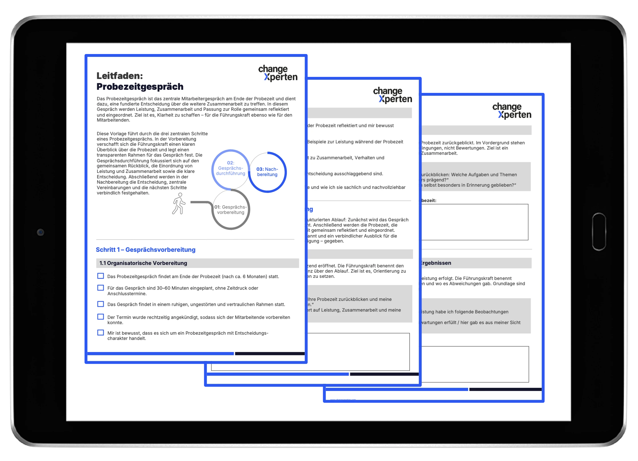 Vorschau des Probezeitgespräch-Leitfadens