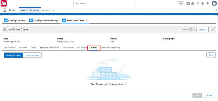 Preference tab changed to Views
