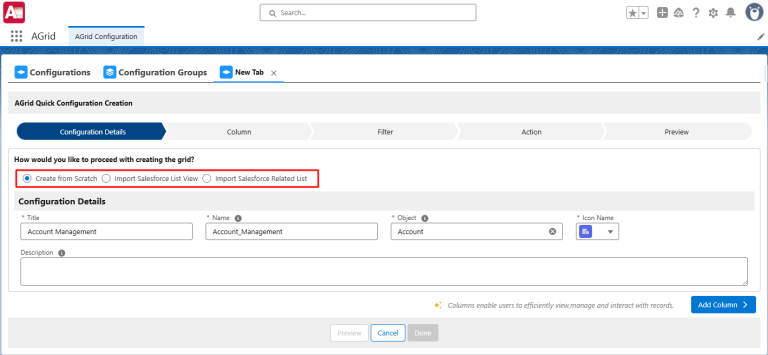 Enhance Configuration Creation Types