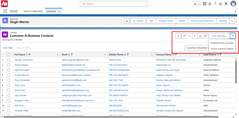 Redesigned List Action UI for Custom Actions