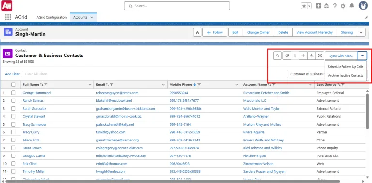Redesigned List Action UI for Custom Actions