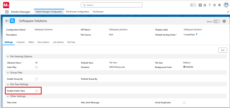 Enable Folder View in Media Manager
