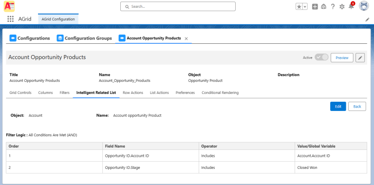 Add filters for Multi level list view