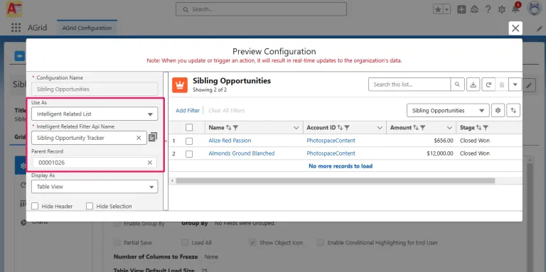 Preview Related List before Save