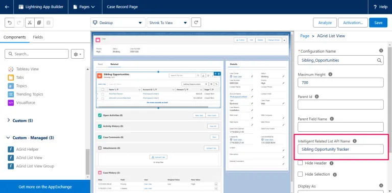 Add Intelligent Related List to Record Pages