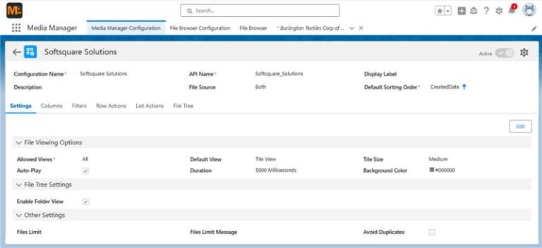 Customize your Media Manager Config