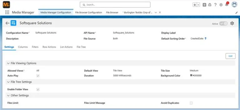 Customize your Media Manager Config