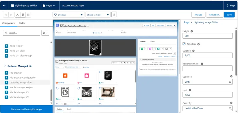 Placing Image Slider on Record Page