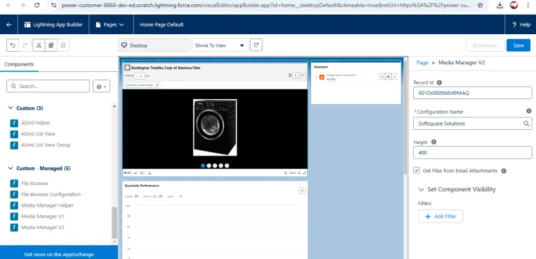 Adding Media Manager to Home Page