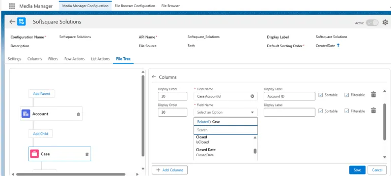 Customize the Columns for File Tree View