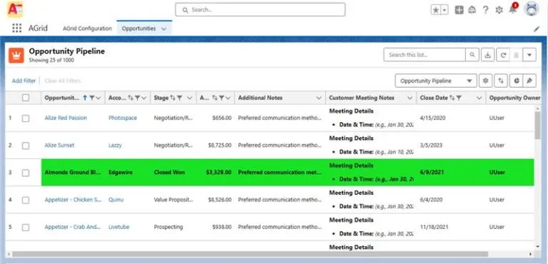 Highlight your data with AGrid List views