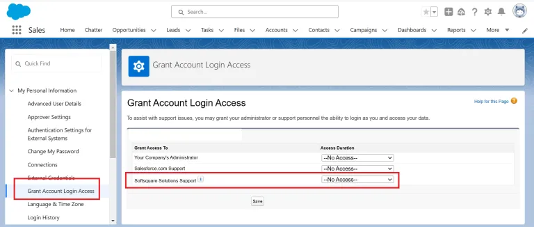 Grant Login Access
