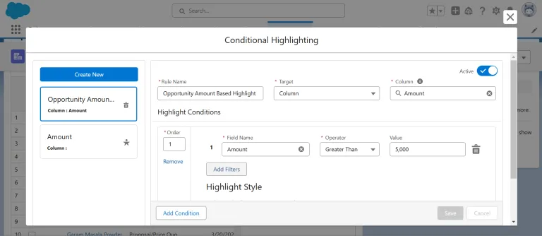 Edit Conditional Highlighting Rules