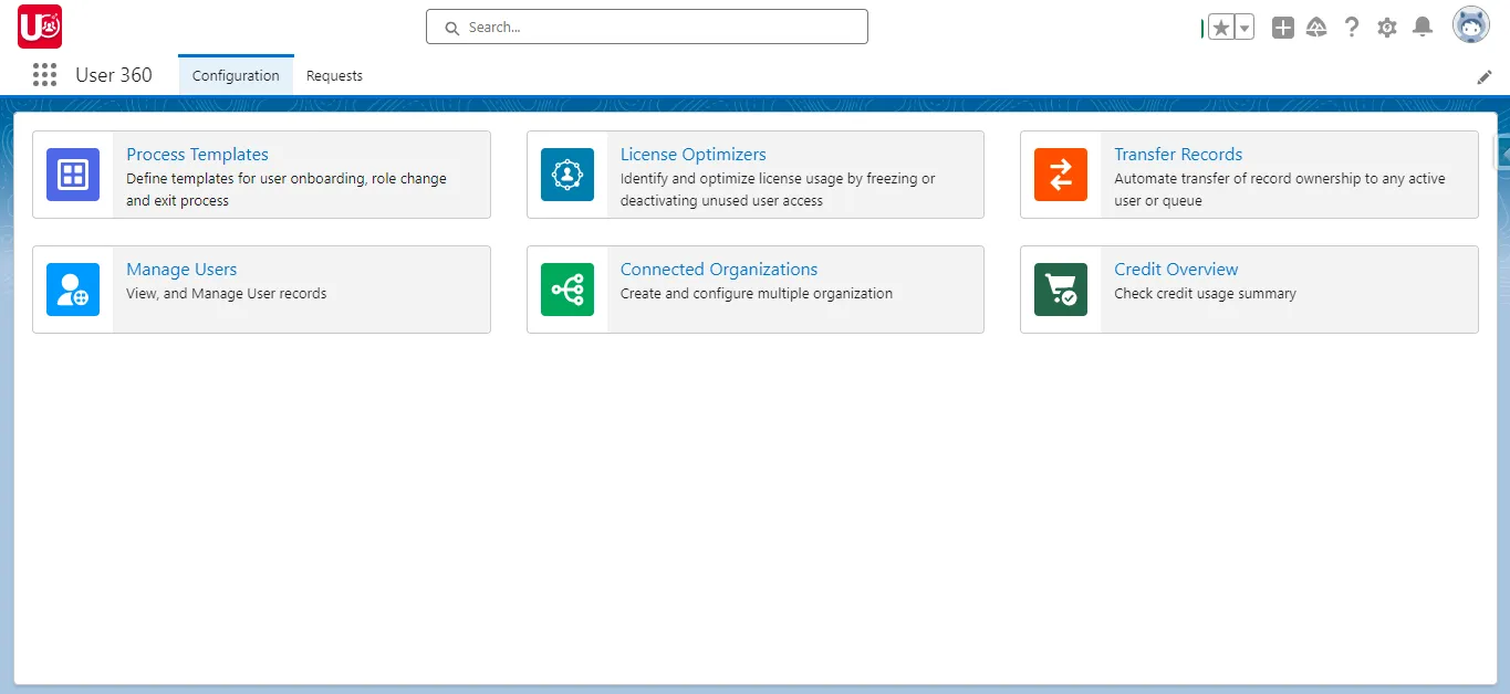 Configurations in User 360