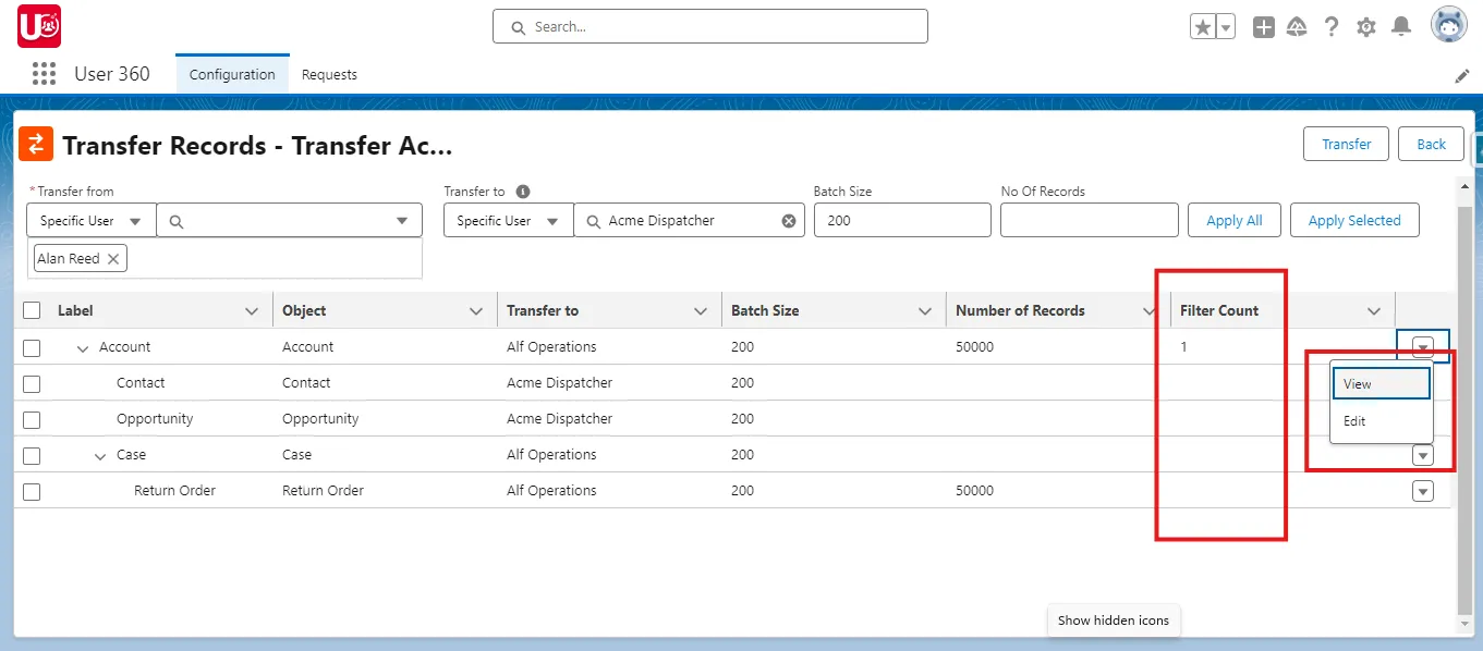 Additional features for Ad-hoc transfers