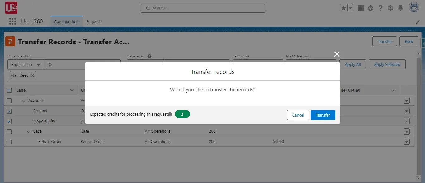 Run Ad-hoc transfer request