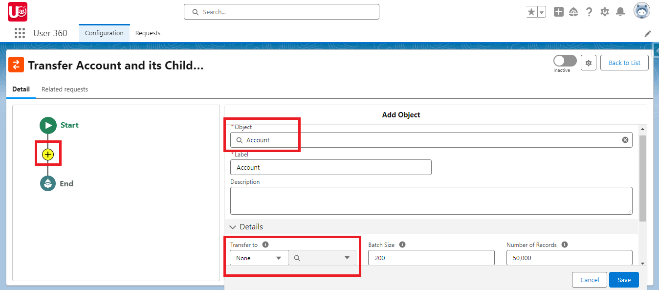 Setup Account Object in template